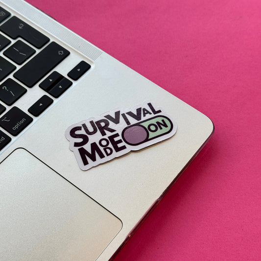 Survival Mode On Die Cut Sticker