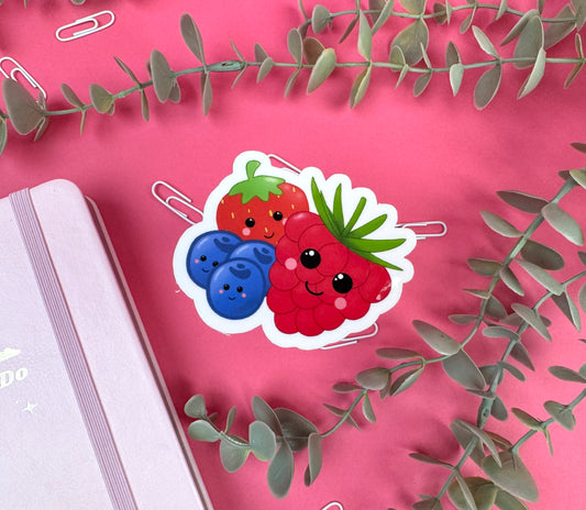 Happy Fruit Die Cut Sticker