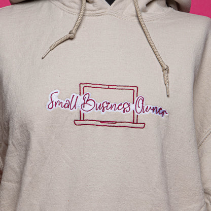 END OF LINE - Sand Small Business Owner Hoodie Size Medium