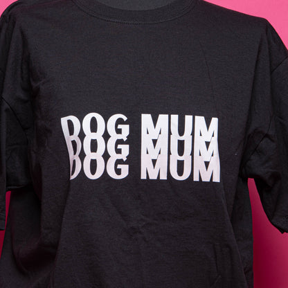 END OF LINE Dog Mum Black T-shirt, Size Large