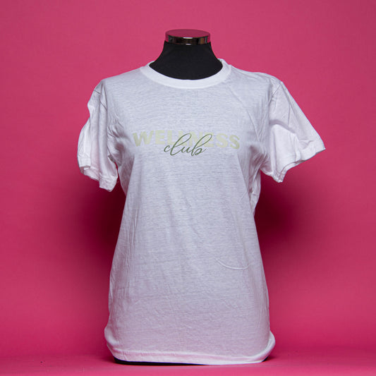 END OF LINE Wellness Club White T-Shirt Size Small