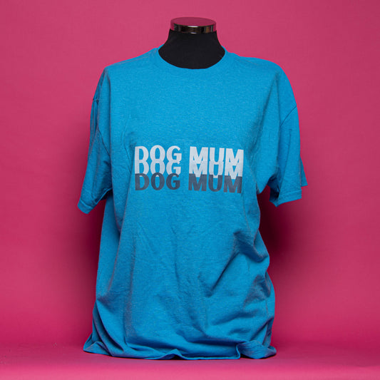 END OF LINE Dog Mum Blue T-shirt, Size Large