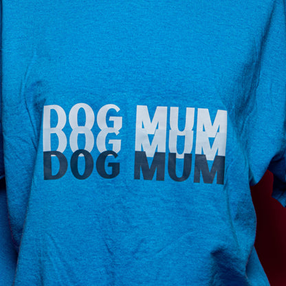 END OF LINE Dog Mum Blue T-shirt, Size Large
