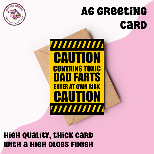 Toxic Dad Fart Birthday Card