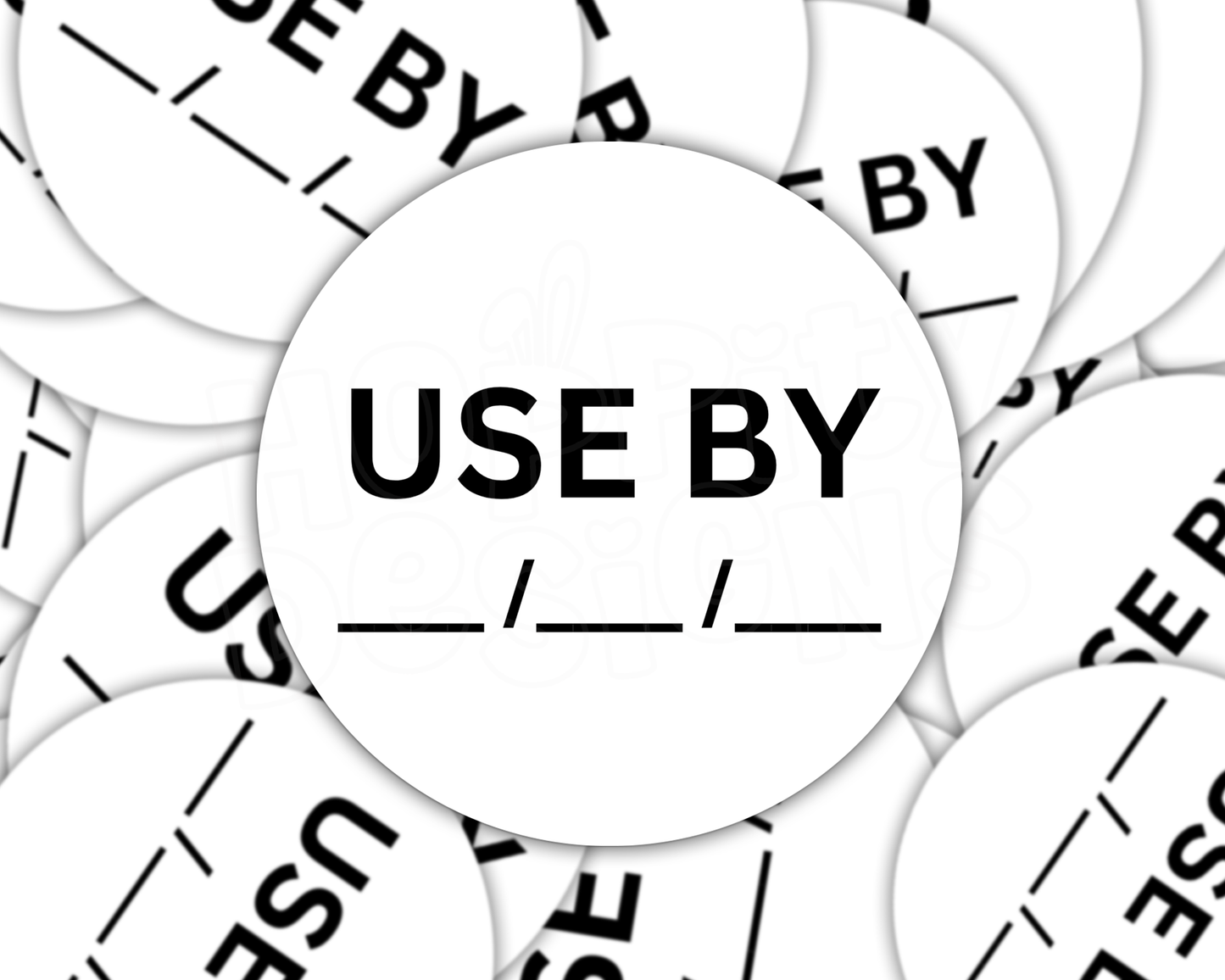 Round Use By Date Expiry Stickers